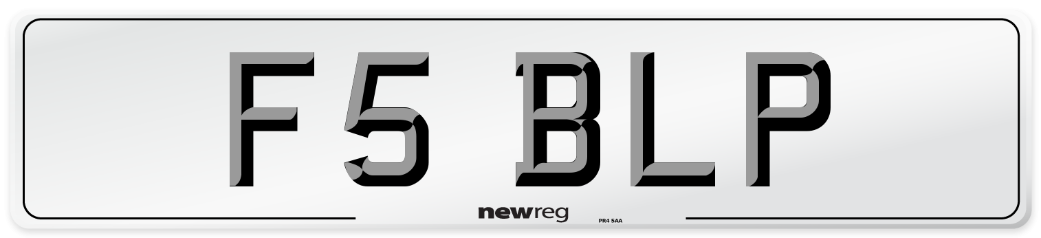 F5 BLP Number Plate from New Reg